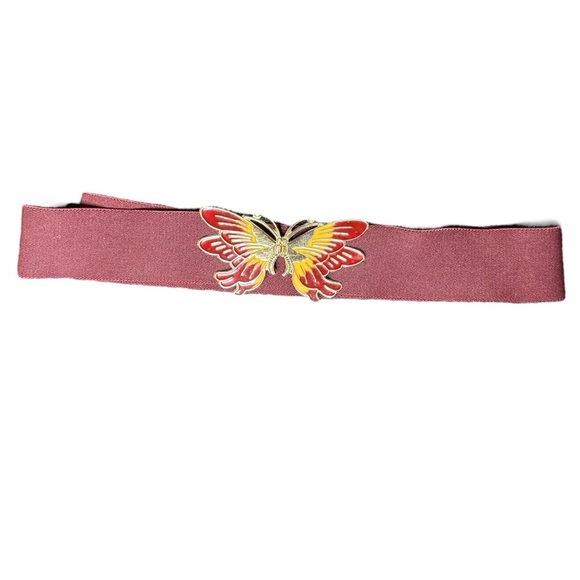 Vintage Butterfly Elastic Bohemian Hippie Belt - Picture 5 of 6